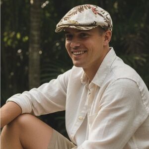 Goorin Bros 100% Cotton Floral Patterned Cap Made in USA Size Large